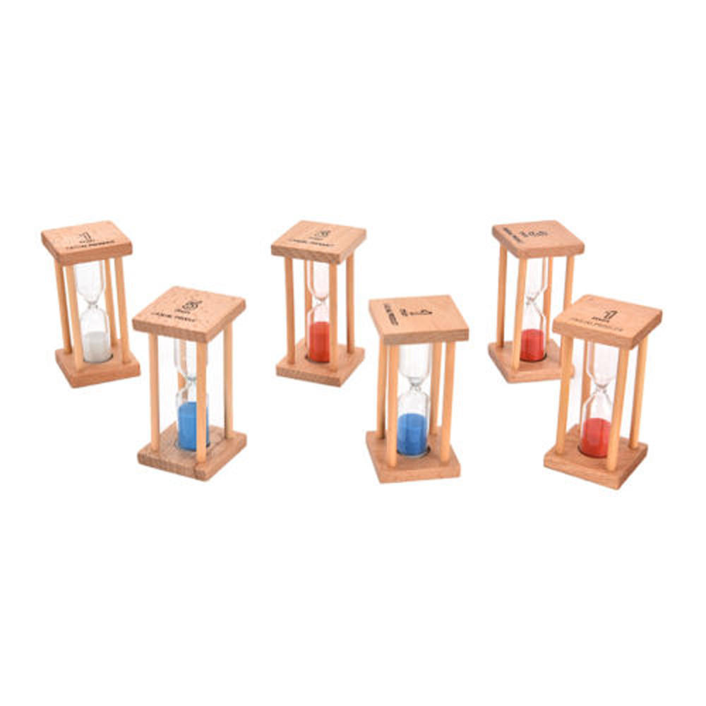 1/3/5Min Wooden Sand Sandglass Timer Clock Home Decor Gift Kitchen