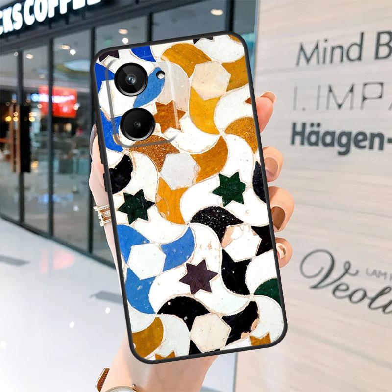 Moroccan Tile Case For Realme GT7 Pro GT6 11 12 13 14 15 Pro Plus C55 C53 C35 C33 C61 C65 C67 C53 C71 C75