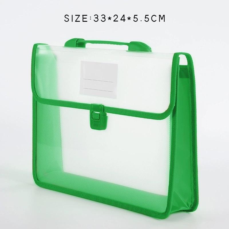A4 Portable Snap Button File Bag Large-Capacity Document Bag Examination Paper Storage Bag File Organizer School Supplies