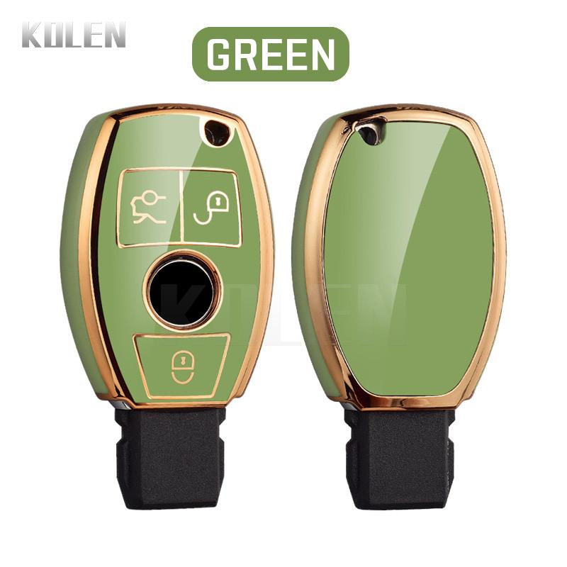 

Plating Tpu Car Key Case Shell Cover Fob For Mercedes Benz Cla Gla Glc Glk W176 W463 W251 A B C E S Class W204 W211 Accessories
