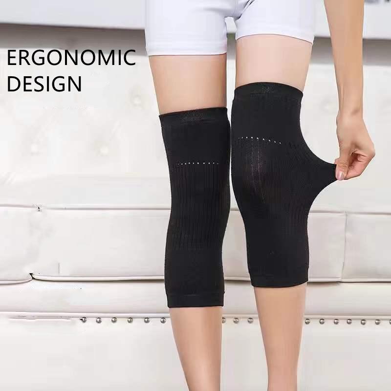 

2 шт. Кашемировая шерсть Наколенники Поддержка Мужчины Женщины Зимние согревающие рукава для ног и коленей Защита для суставов Тендинит Артрит XL(80-105kg)