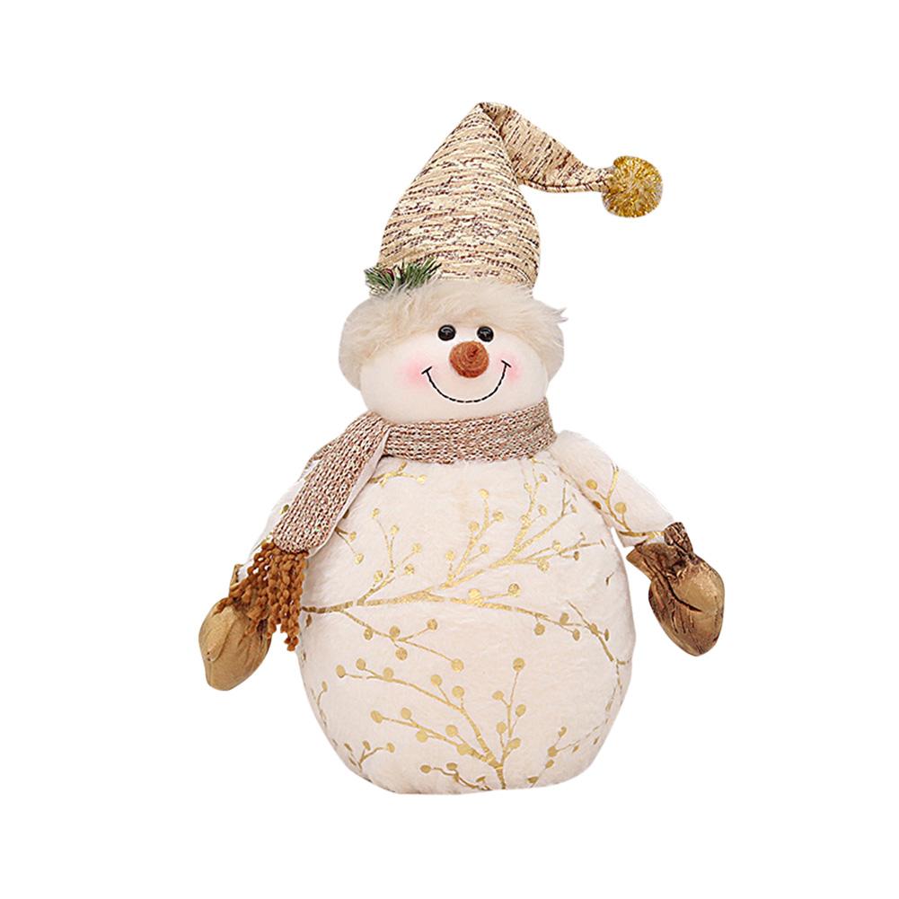 1PC 26-60CM Big Size Christmas Dolls Decoration Short Plush Printe Santa Claus Snowman Doll for Christmas Tree Ornaments Home Ho