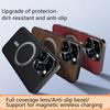 Für iPhone 16 Pro Hülle Kompatibel mit MagSafe PU TPU PC Handy Rückseite mit Metall Linsenrahmen