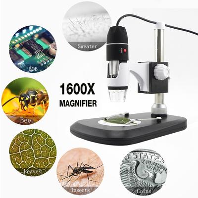 Mikroskop cyfrowy 1600X 2MP 8 LED Profesjonalna lupa Micro USB Elektroniczny stereofoniczny endoskop USB do telefonu PC