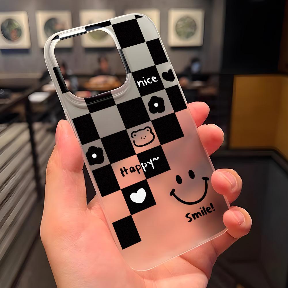 Mobile Phone Cases for iPhone 11 13 15 Pro Max 12 14 Pro Max Case iPhone 16 15 Plus 13 Pro 12 Frosted Texture Painted Cartoon Flowers