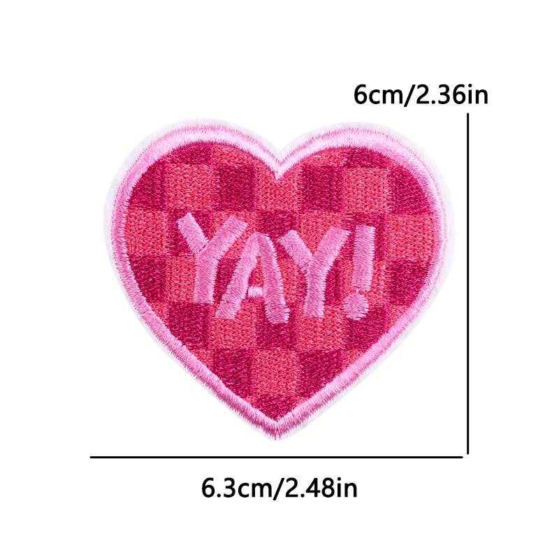 Lips Love Heart Patch Cartoon Embroidery Patch DIY Iron On Patches For Clothing Thermoadhesive Patches On Clothes Sewing Sticker