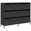 VidaXL Black Buffet 135x39x103.5 Cm Cold-Rolled Steel, Storage Cabinet, Kitchen Storage Cabinet, Cabinet 3307173