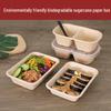 Biodegradable 1000ml Single Compartment Meal Box with Clear Lid