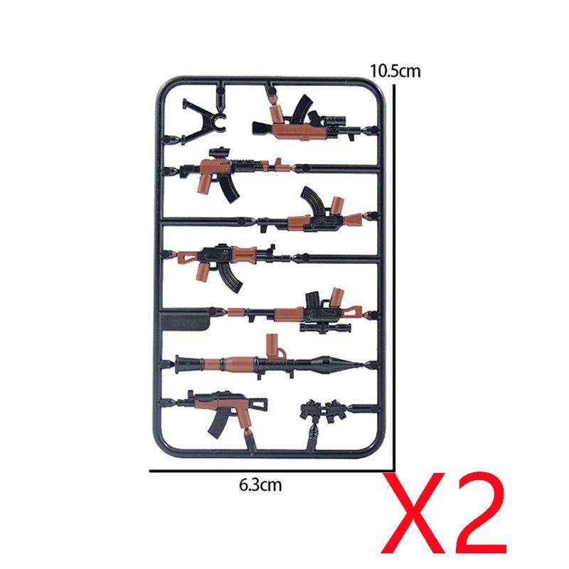 Military Building Blocks Accessories Soldier Figures Weapons Guns Mini Bricks USA Soviet Pistols Kids Toy Gifts Set R050