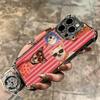 Chihuahua Puppy Teacup Dog Plating Phone Case For Iphone 16 17 Pro Max Air 16E 14 15 Plus 12 13 Mini Anti-Fall Airabag Cover