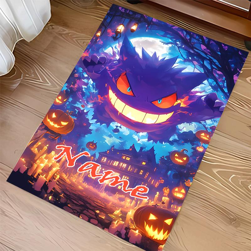 Custom Personalization Pokémon Gengar Print Area Rug - Soft, Washable Non-Slip Indoor Mat,Living Room,Home&Office Decorative Rug