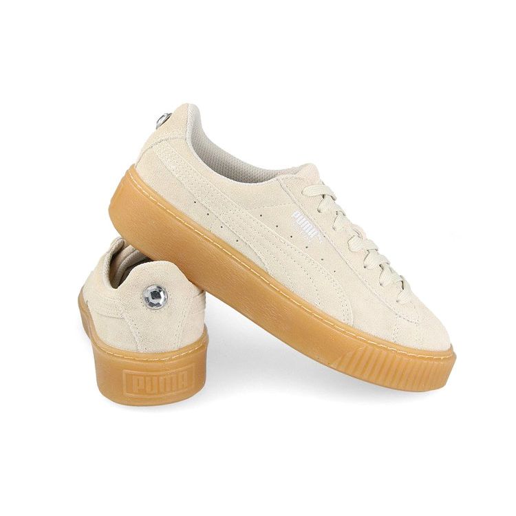 Puma Platform Jewel Leather Casual Low Top Kids Sneakers Kids sneakers Off-White 365131-02