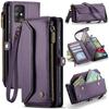 Pour Samsung Galaxy Série A12 A13 A71 S20 S21 S22 S23 S24 S25 Z Fold3 Z Fold4 Z Fold5 Z Fold6 Sac Téléphone Bandoulière Multifonctionnel en Cuir PU