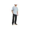Adidas Originals Stripe T-Shirt Fashion Versatile Round Neck Short Sleeve Men Tops White Blue Light-Orange KB8355