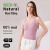 100% Pure Wool Women's Seamless Antibacterial Winter Vest with Chest Pad.