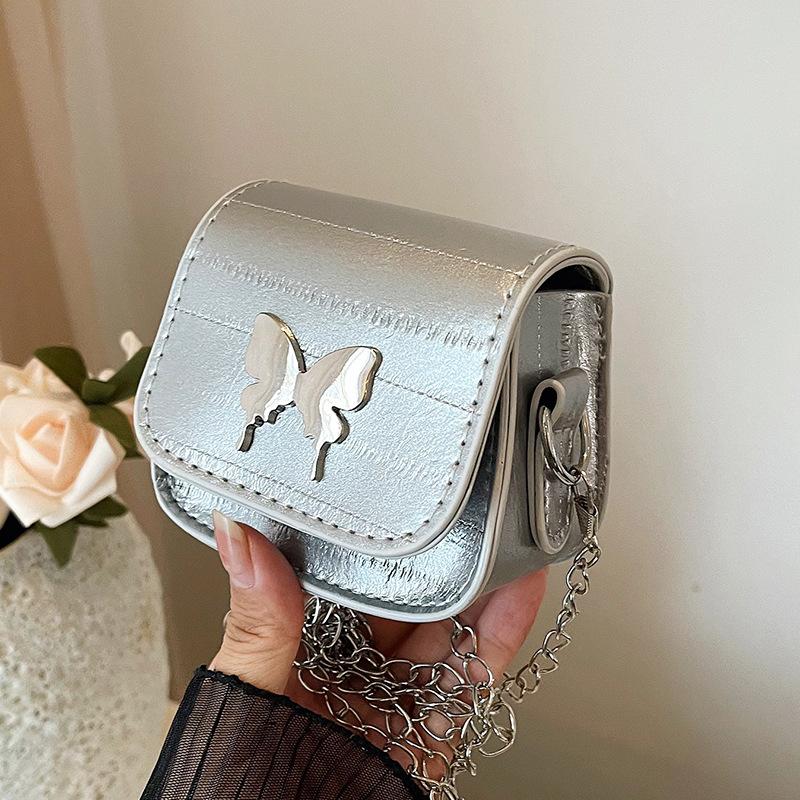 High-value Mini Coin Wallet Bag for Women New Style Slanted Lipstick Red Envelope Popular Butterfly Chain Shoulder Bag