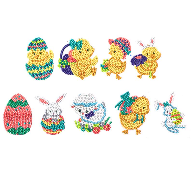 Easter Cartoon DIY Diamond Painting Stickers - Decorative Handmade Craft Kit