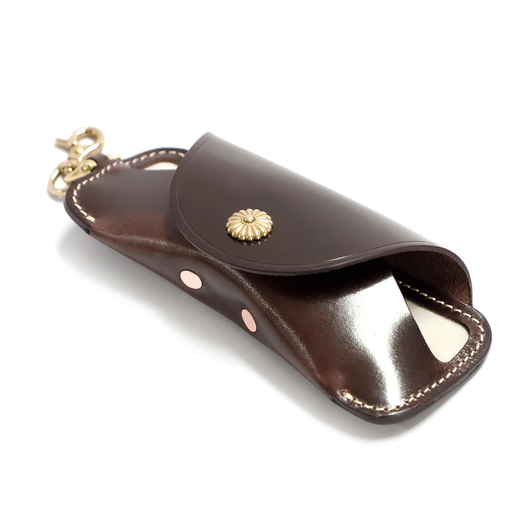 

Портативный чехол для хранения очков из натуральной кожи кофейный