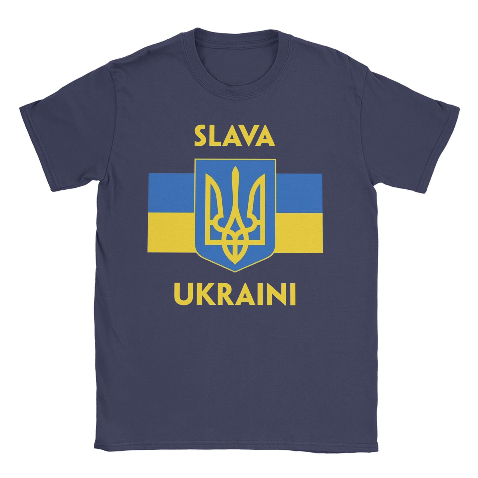 

СЛАВА УКРАЇНІ ТРИЗУБ Чоловічі Жіночі Футболки СЛАВА УКРАЇНІ ПІДТРИМАЙ УКРАЇНУ Футболки для Протестів Футболки 100% Бавовна Оригінальний Одяг M