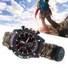 Montre-bracelet de survie 6 en 1, équipement d'extérieur multifonctionnel pour hommes et femmes, survie d'urgence
