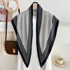 New Spring and Summer Burgundy Korean Version of Polka Dot Triangle Scarf Women's Versatile Decoration Multi-functional Sunshade Silk Scarf Shawl