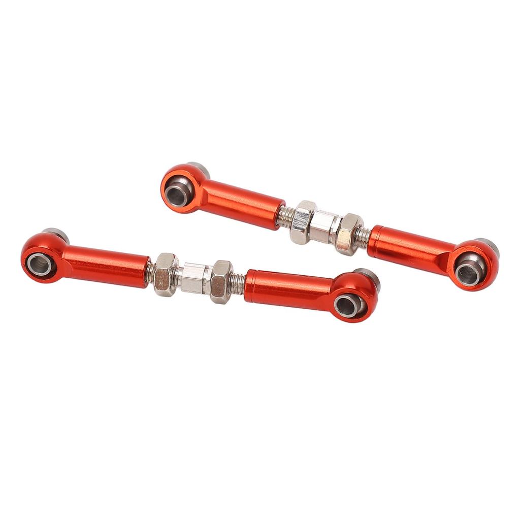 2PCS RC Steering Link Rod Servo Pull Linkage Arm Aluminium Alloy RC Car Parts for MJX 14210 14209 16208 16209 1 14 Red