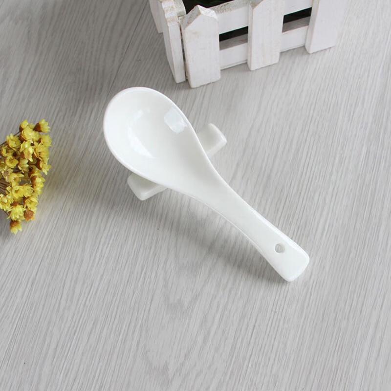 Pure White Ceramic Small Spoon