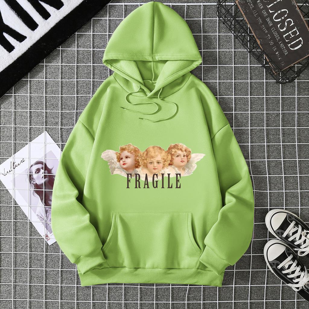 New trendy brand women's clothing printing fashion personality street loose hooded sweater women