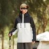 Mens Womens 3-in-1 Waterproof Windproof Hiking Jacket Outdoor Sport Coat With Hood