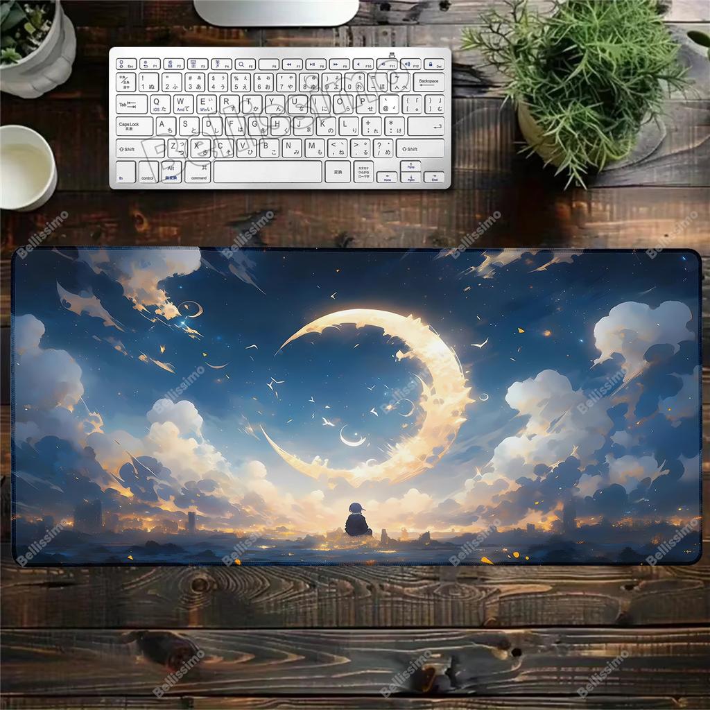 Anime Cartoon Moon Mouse Pad Laptop Gaming Keyboard Rug XL Decorate desktop Mousepad PC Accessories Gamer Cabinet Desk Mat