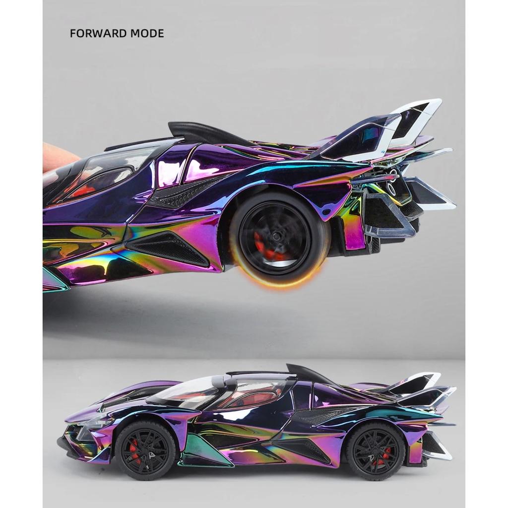 1/24 Apollo Project EVO Galvanisiert Supercar Legierung Muscle Car Modell Ton und Licht Kinderspielzeug Sammlerstücke Geburtstagsgeschenk