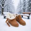 3355 Autumn and Winter Snow Boots for Men and Women Couples Thick-soled Heightening Martin Boots Piled and Thickened Large Cotton Shoes