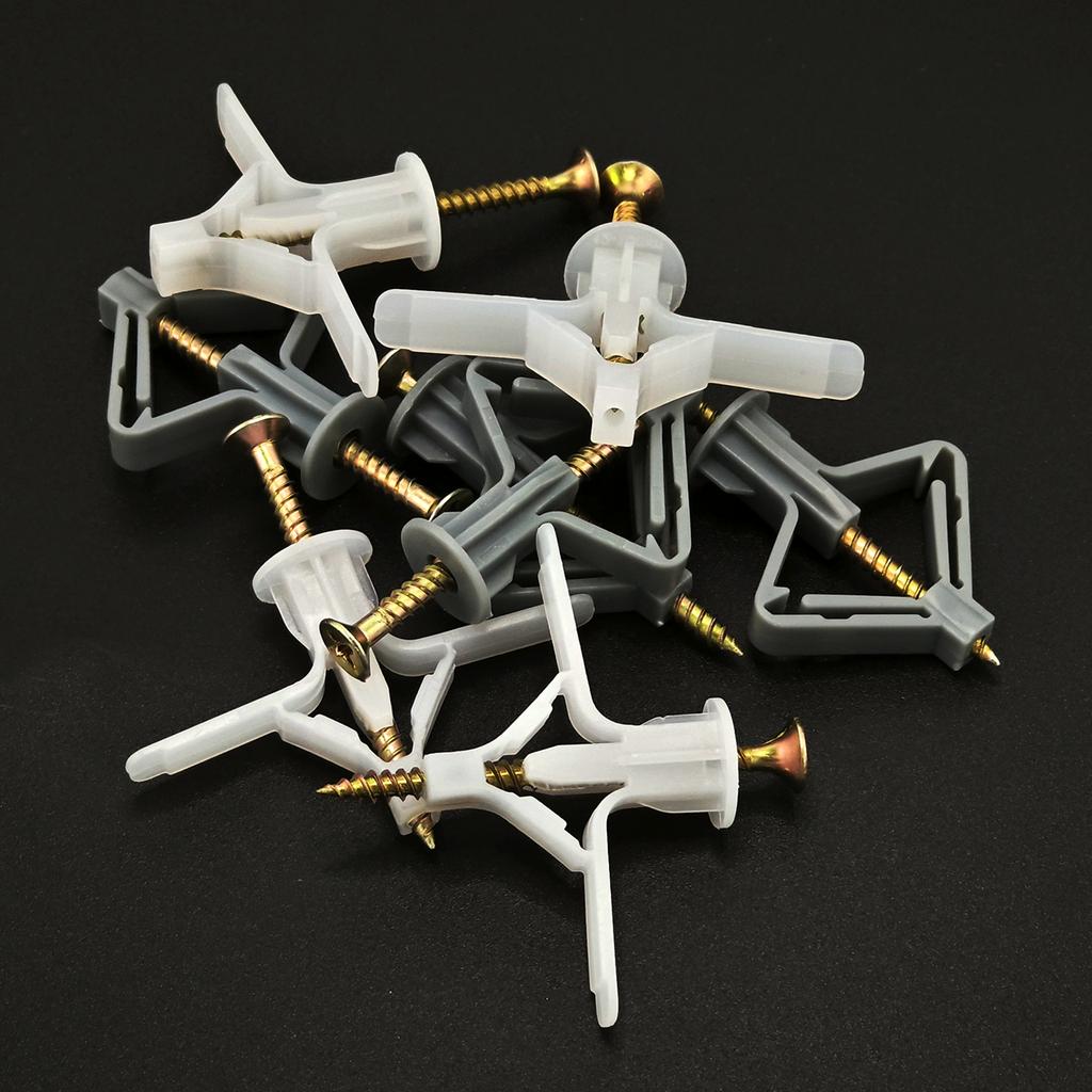 25 Sets Of Nylon Expansion Drywall Anchoring kit With Galvanized Carbon Steel Screws, Self-Drilled Wall, Special For Drywall