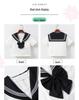 After-Sales Black Collar White JK Sailor Suit Set with Pleated Skirt