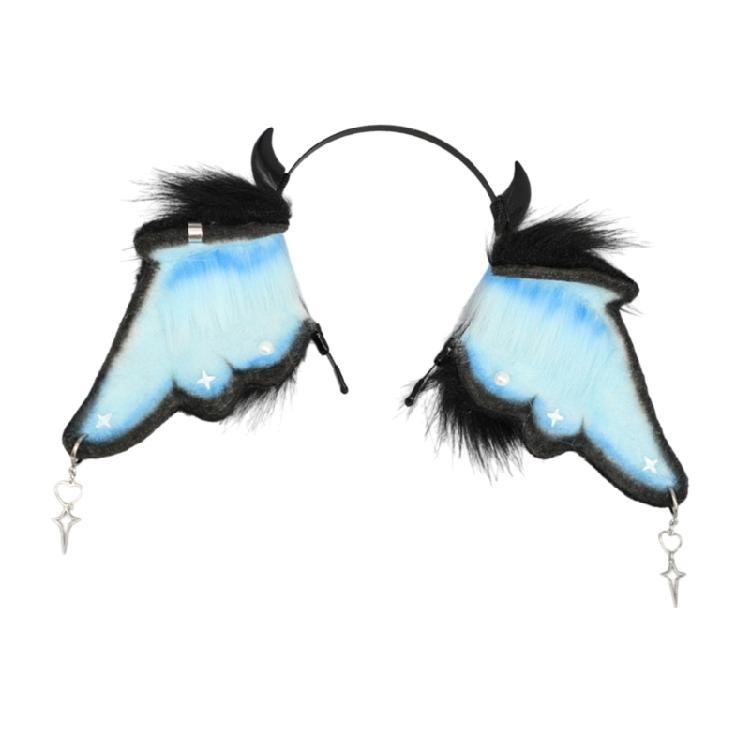 Künstliches Fledermausohr Stirnband Cosplay Kostüm Haarreif für Maskeraden Party Haarband Anime Kopfschmuck Rollenspiel Zubehör