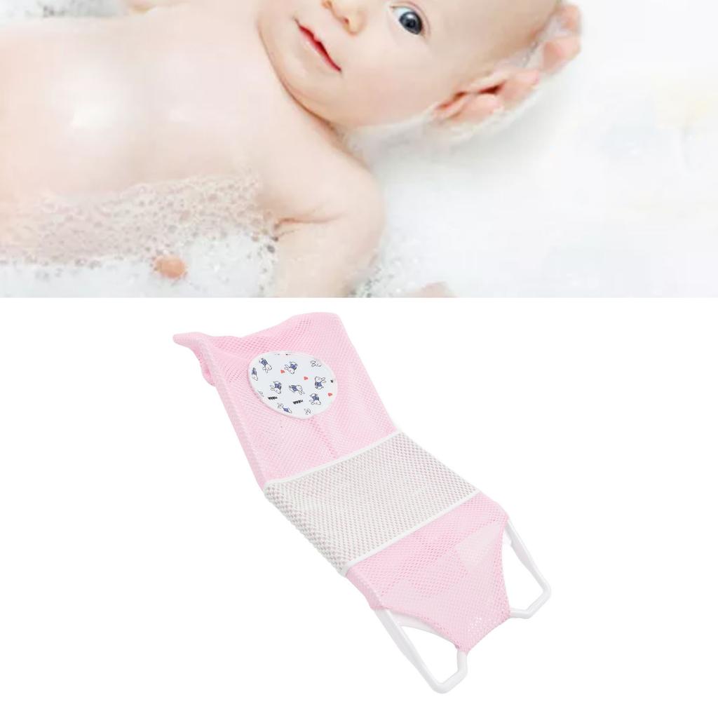 Baby Mesh Bath Cushion Pad Cute Cartoon Safe Ergonomic Newborn Bathtub Support Net Mat for Home