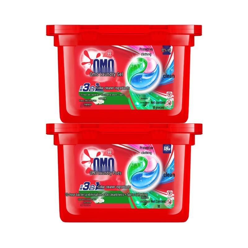 OMO 3-in-1 Laundry Pods, Eucalyptus White Tea Scent