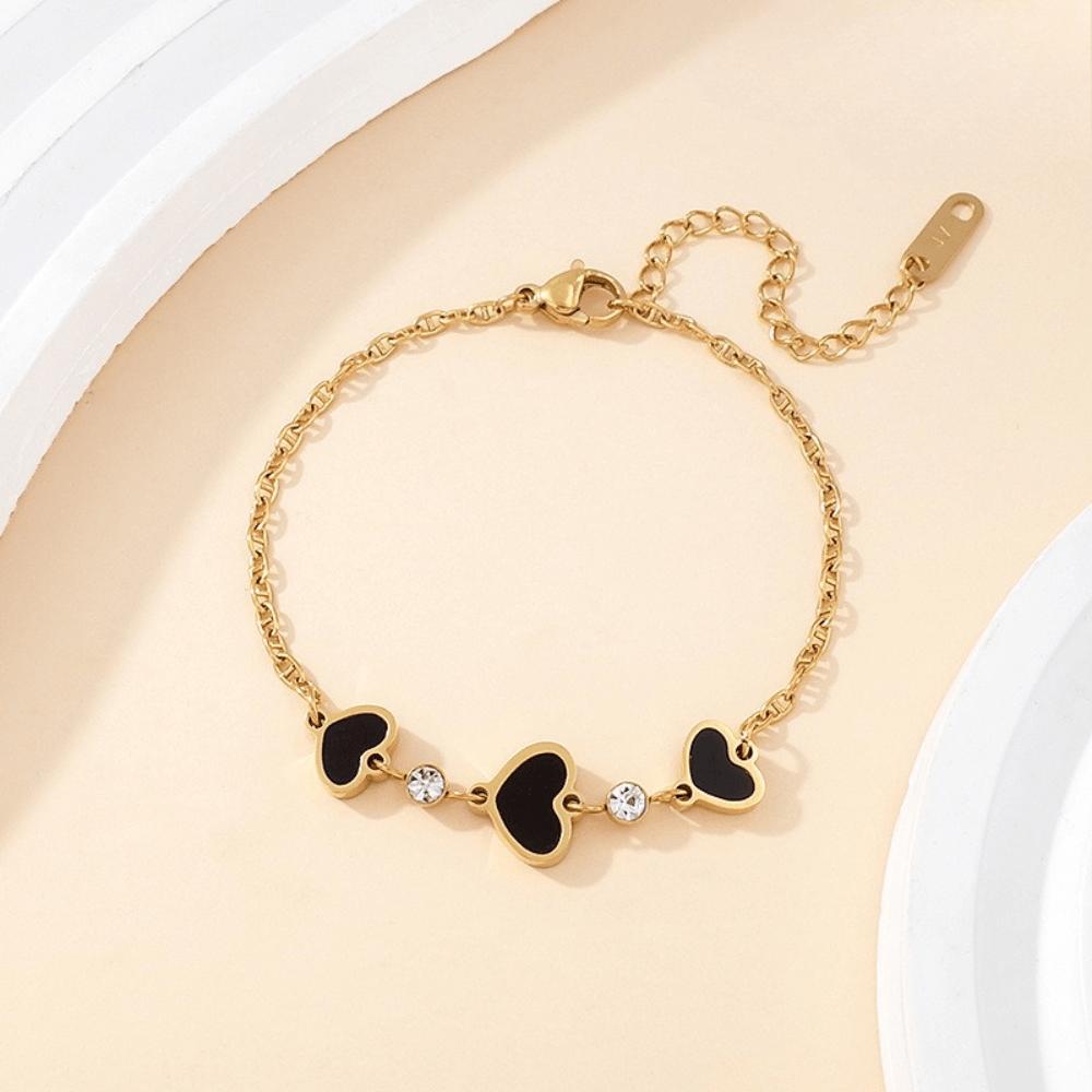 Love heart bracelet women's light luxury stacking fashion jewelry jewelry