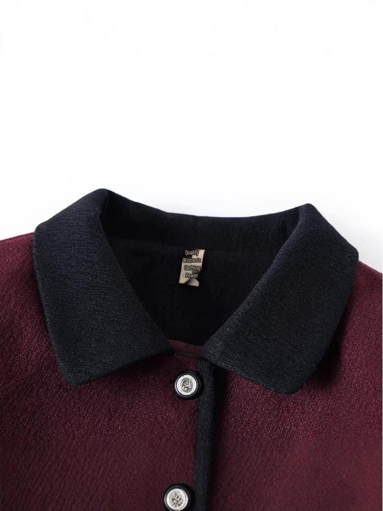 Short Spring/Autumn Wool Jacket for Petite Middle-aged Women - Chic & Fashionable 2026 Edition