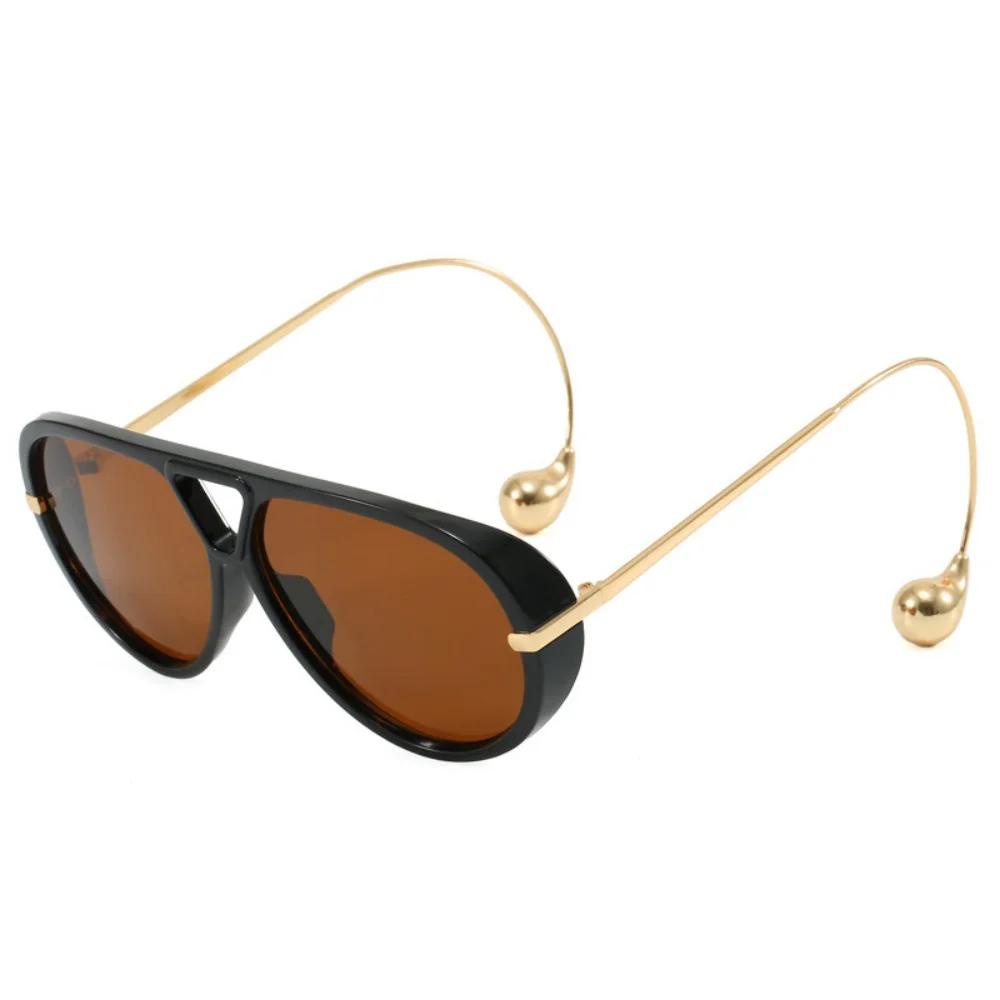 

Oversized Oval Pilot Punk Sunglasses Women Big Frame New Fashion Vintage Eyewear Double Beam Sun Glasses For Ladies UV400