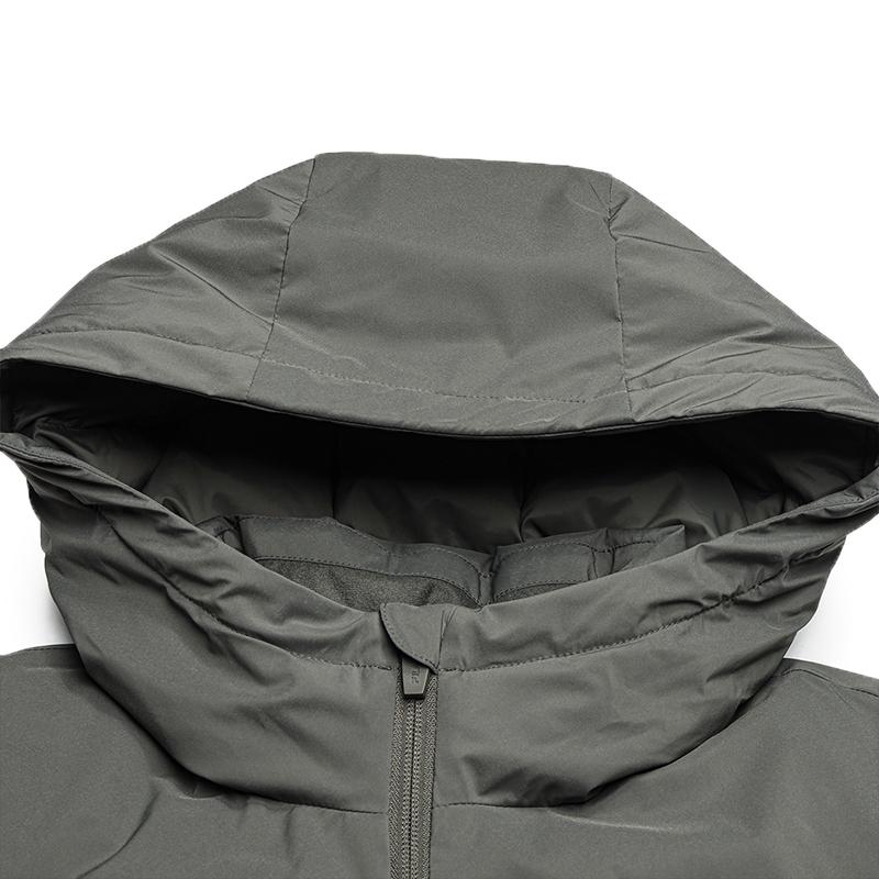 Men's FILA Down Jackets Men's Misty Army Green Hooded (Non-detachable) Moderate Straight Fit