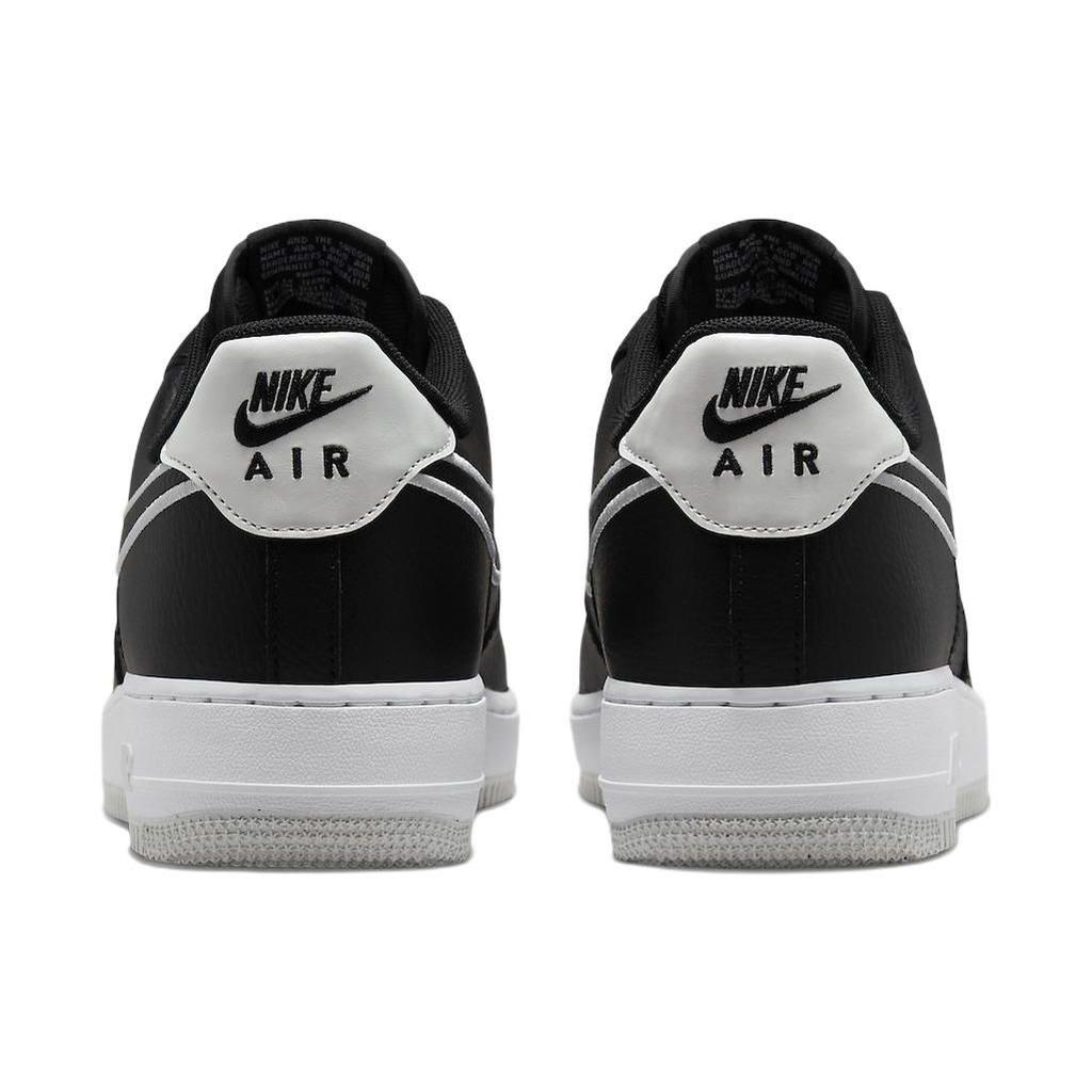 Nike Air Force 1 07 bestickter Swoosh – schwarze Herren-Sneaker, Weiß, Photon-Dust FJ4211-001