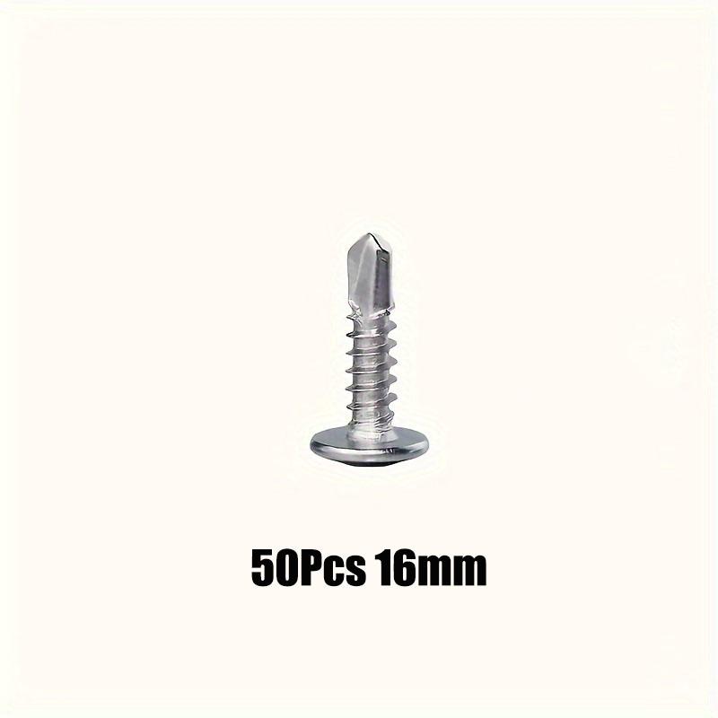 50/100pcs Carbon Steel Cross Round Head With Pad Self Drilling Self Tapping Screw With Pad For Warsaw Drill Tail Dovetail Screw