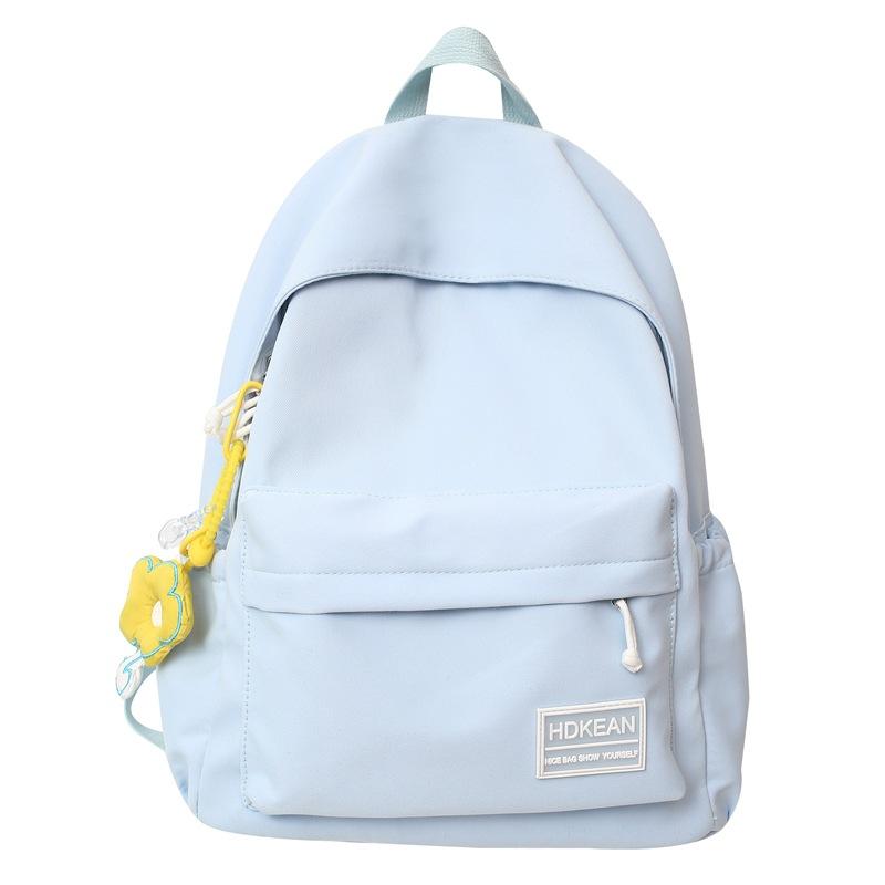 Summer New Korean Style Solid Color Fashion Casual Couple Backpack Fresh Cute Sweet Student School Bag