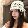 Strapped Knit Beanies Bow Weave Cap Fashion Ethnic Style Hat  Girls