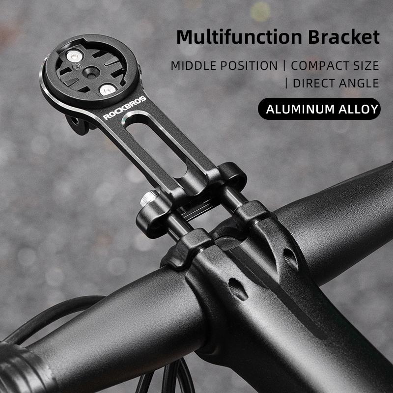 Rockbros Bike Bracket Front Light Lamp Holder Aluminum Alloy Extension Holder For Bicycle Computer Wahoo Bryton Garmin Bracket