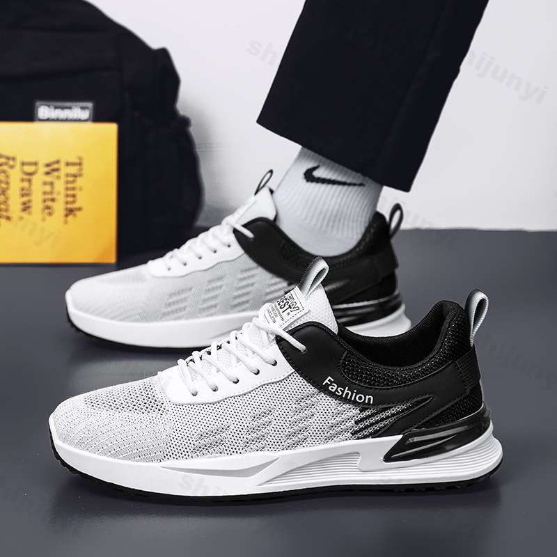 

2026 Summer Men s Korean Versi Fashi Trend Sport Casual Shoes Mesh Breathable Comfortable Lightweight Color Blocked Sneakers 39 чёрный