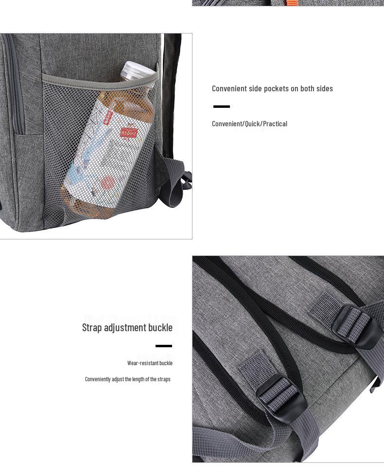 Oxford-Gewebe Doppel-Schulter Isolierter Kühlrucksack für Picknick und Takeaway-Lieferung