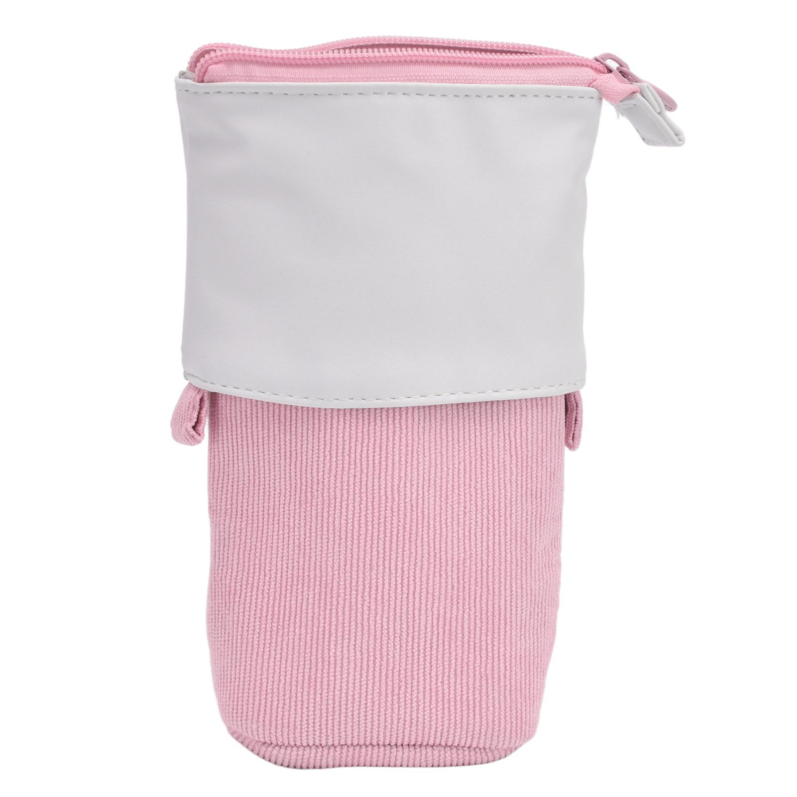 

Пенал для ручек, подставка, симпатичный телескопический пенал, портативная косметичка для школьников розовый