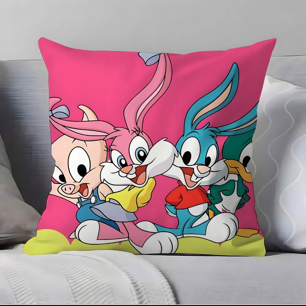 Аниме B-B-Bugs B-b-Bunny Наволочка Наволочка Мягкая Приятная к коже и Удобная со скрытой молнией 12x12Inch